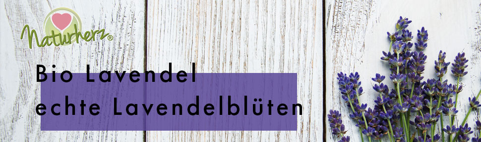 Bio Lavendel (Lavandula angustifolia) - echte Lavendelblüten - Naturherz