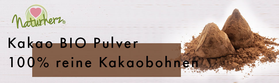 Kakao BIO Pulver - 100% reine Kakaobohnen| Aromatisches Superfood